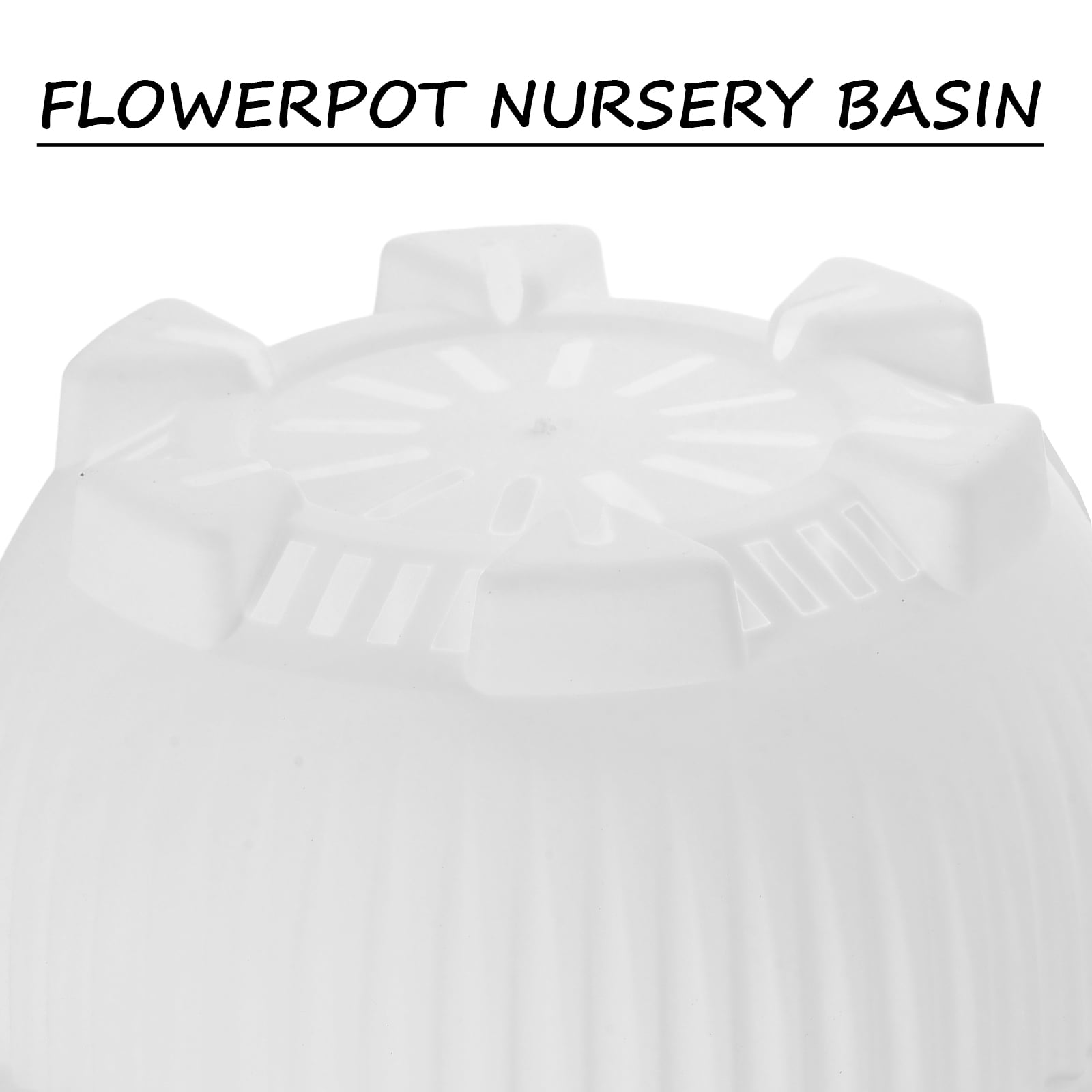 ETHZZLE Set of 6 White Plastic Flower Planter Pots, Lightweight and for Indoor and Outdoor Gardening Use