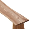 thumbnail image 5 of 5' Farmhouse Indoor Dining Bench, Elm Wood Shoe Bench Entryway Bench, Natural Wood Kitchen Table Benches, Bed Bench, 5 of 8