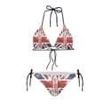 thumbnail image 4 of Suhoaziia British Flag Bikini for Women Swimwear Skin-Friendly Comfortable Ladies Swimsuits,Tummy Control Bikini Sets Tops with Cups for Gym Sports Size 2XL, 4 of 6