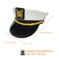 thumbnail image 3 of Sombrero de marinero de capitán de yate, sombrero de mar, accesorio de disfraz de la marina, accesorio de cosplay de Halloween, 3 of 7