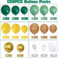 thumbnail image 2 of Guirnalda de globos para decoración de jungla, decoración de cumpleaños de safari, guirnalda de globos, paquete de 120 globos verdes, verde salvia, café, Avocado green yellow brown balloon chain, 2 of 4