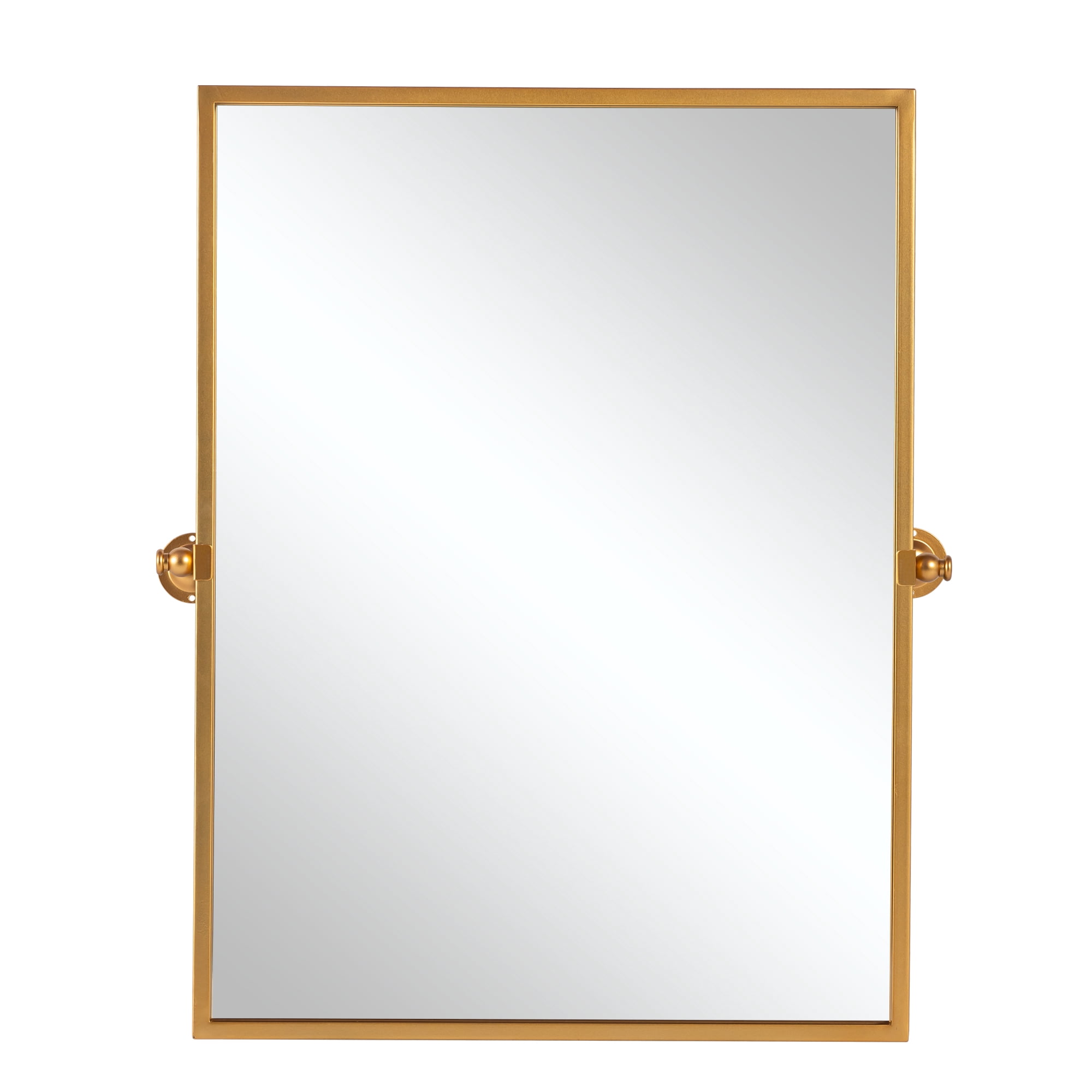 Arched Wall Mirror Small Arch Mirror Right Angle Mirror 38"x26",Gold,Iron