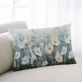 thumbnail image 2 of White Floral Throw Pillow Cover 20 x 36 Inch Decorative Pillow Cover Spring Abstract Oil Painting Plant Lumbar Pillowcase Seasonal Rectangle Cushion Case for Couch Sofa Bed Living Room, 2 of 7
