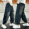 thumbnail image 3 of lnmuld Boys Jeans Classic Straight Leg Denim Trousers for Boys Soft Comfortable Loose Fit Kids Fashion Daily Wear Durable Long Pants for School Size：4-5 Years, 3 of 6