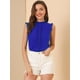 thumbnail image 3 of Blusas Elegante Sin Mangas Vintage 1950 Allegra K Oficina Negocios Mujer Azul Real XL, 3 of 6