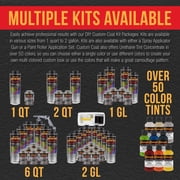 Custom Coat Tintable Base Only 2 Quart (1/2 Gallon) Urethane Spray-On Truck Bed Liner Kit - Easy 3 to 1 Mix Ratio, Just Mix, Shake and Shoot , Prevent Rust