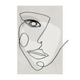 thumbnail image 2 of Design Fabrikken 24x32 White Modern Wood Framed Museum Art Print Titled - Face Line 4, 2 of 4
