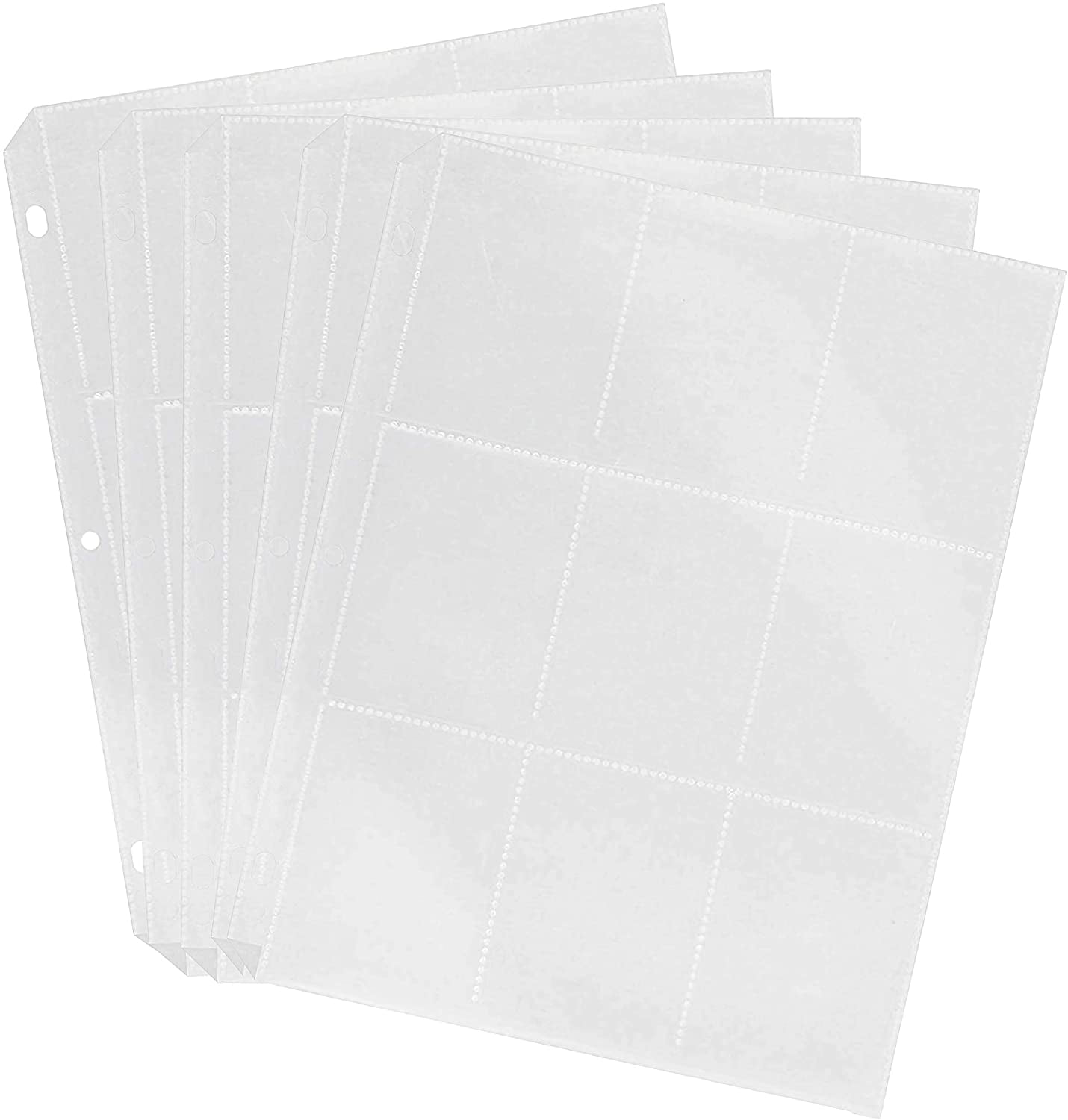 Plastic Card Holder 50Sheets Card Sleeves with 9 Pockets for Trading Cards SY 