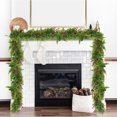 thumbnail image 6 of 6ft Simulation Rattan Garland with Red Berries, Artificial Christmas Greenery for Home Decoration, Indoor Outdoor Use on Fireplace, Door, Mantle Festive Season Decor, 6 of 6