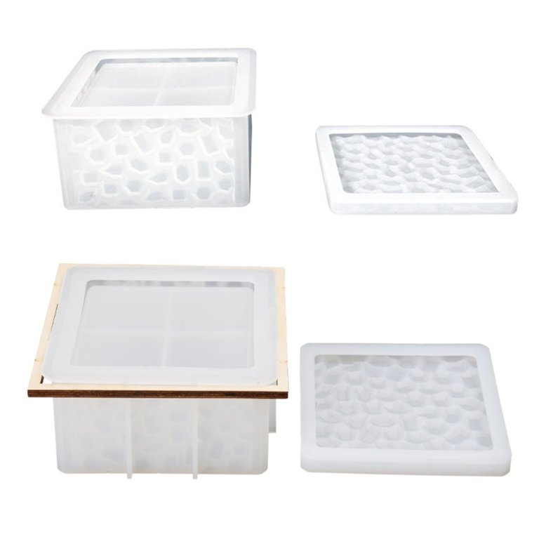 2 Set Vintage Jar Resin Mold With Lid - Stackable Jewelry Box Mold For Resin Casting