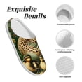 thumbnail image 5 of KLL Mallard Duck And Flowers Pattern Adult Unisex Cozy Slippers,Fuzzy Slip-on Slippers TPR Sole Slippers Comfort Plush Home Footwear for Indoor & Outdoor-11, 5 of 7