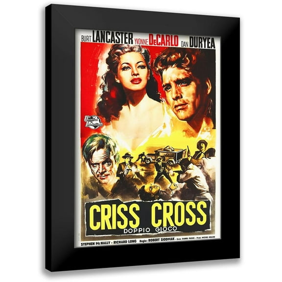 Hollywood Photo Archive 11x14 Black Modern Framed Museum Art Print Titled - Italian - Criss Cross