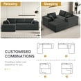 thumbnail image 7 of 108” Modern L-Shaped Sofa for Living Room, Modular Sectional Sofa with Deep Seat, Oversized 3-Seater Couch with L-Shaped Chaise, No Assembly Required (Left-Facing Chaise, Dark Grey), 7 of 7