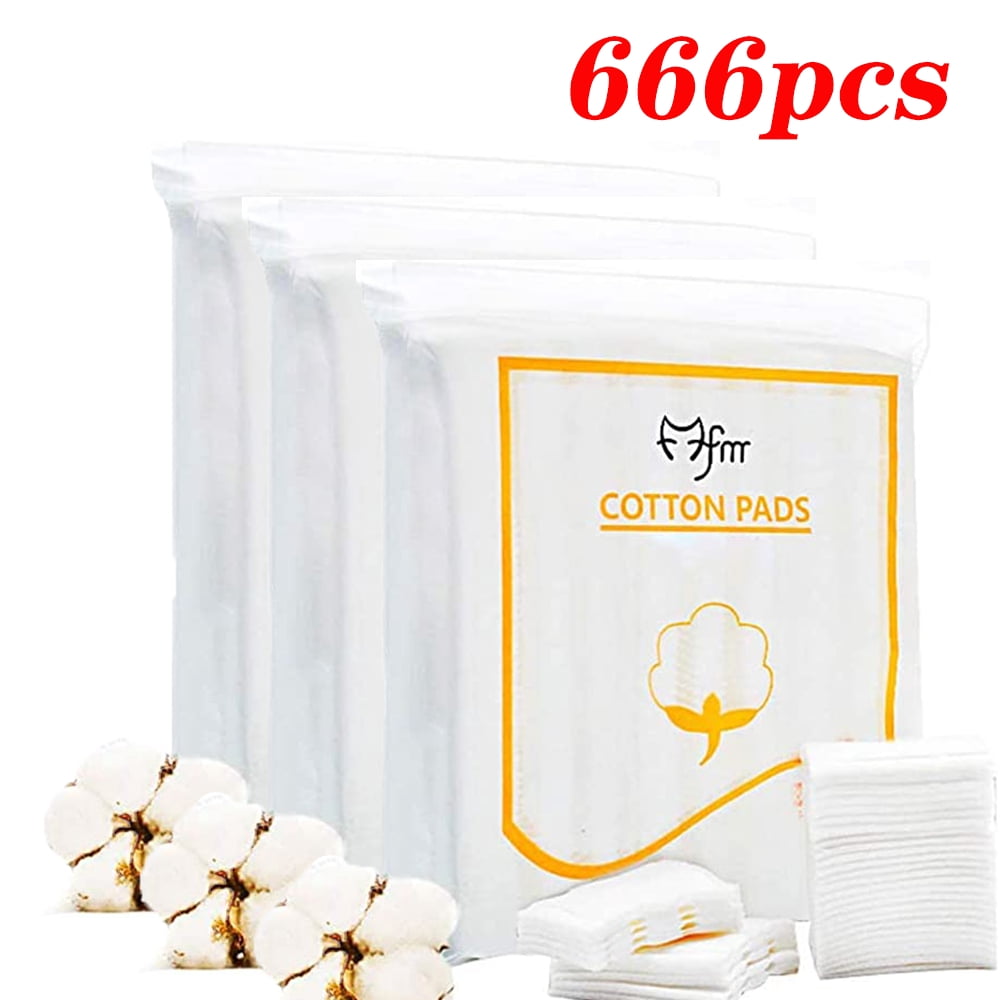 Dicasser Cotton Pads Makeup Remover Pads, 666 PCS Premium 100 Natural