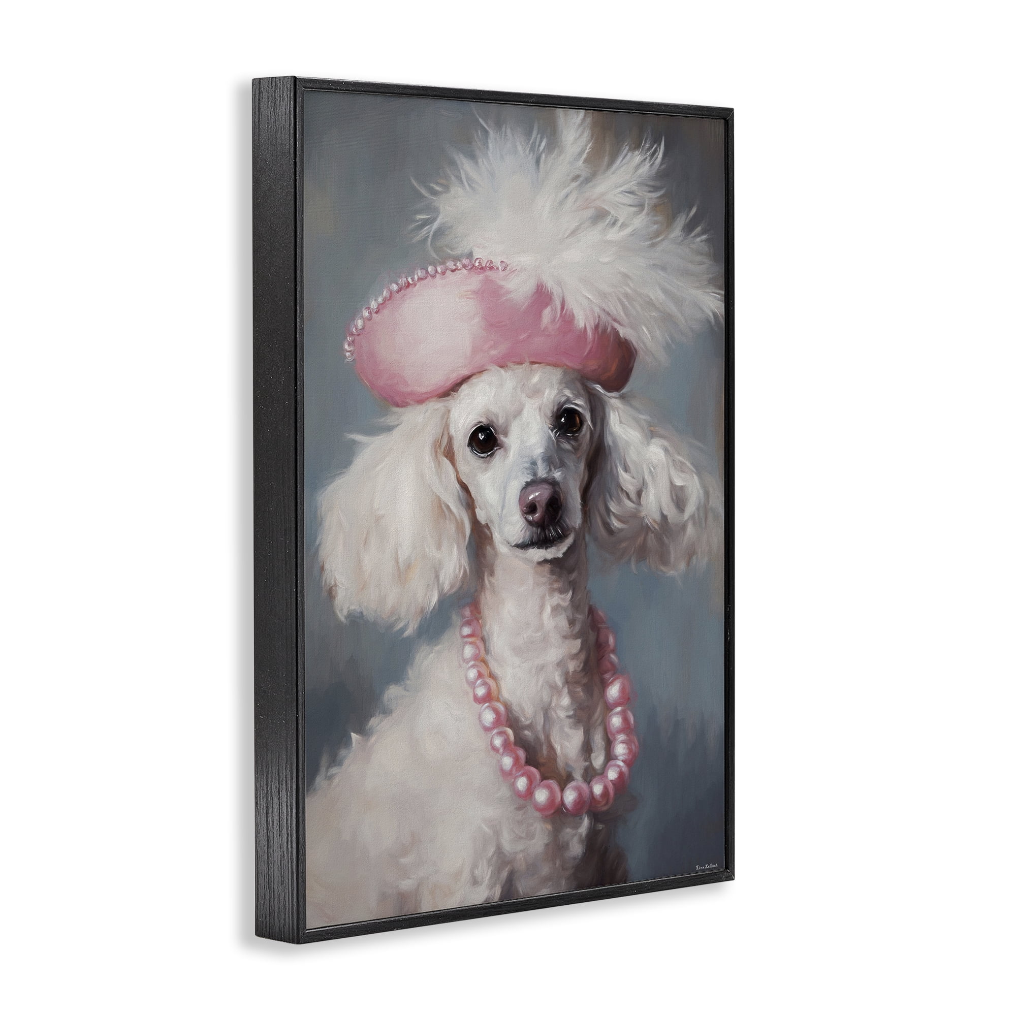 Stupell Industries Beautiful Collette Pup Black Framed Giclee Art, design by Tina LeCour