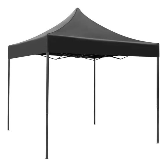 Carpa Toldo 2x2M Reforzado Plegable Impermeable Facil Armado Y Transporte para Jardín Casa Exterior Uso Rudo Acero Lona (Negro)
