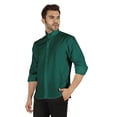 thumbnail image 4 of Bestman Formal Front Button Placket Solid Shirts For Mens Long Sleeve Regular Fit Shirt, 4 of 7
