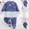 thumbnail image 3 of CAUYDY 3-6M 9-12M 18-24M Preemie Girls Clothes Newborn Long Sleeve Jumpsuit for Boys Baby Fall Winter One-Pieces Infant Sleepwear Sizes 0-3 Months,Light Pink, 3 of 4