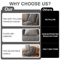 thumbnail image 6 of Miniyam Adjustable Folding Floor Chair Convertible Sofa Bed in Corduroy for Living Room Bedroom, Gray, 6 of 7