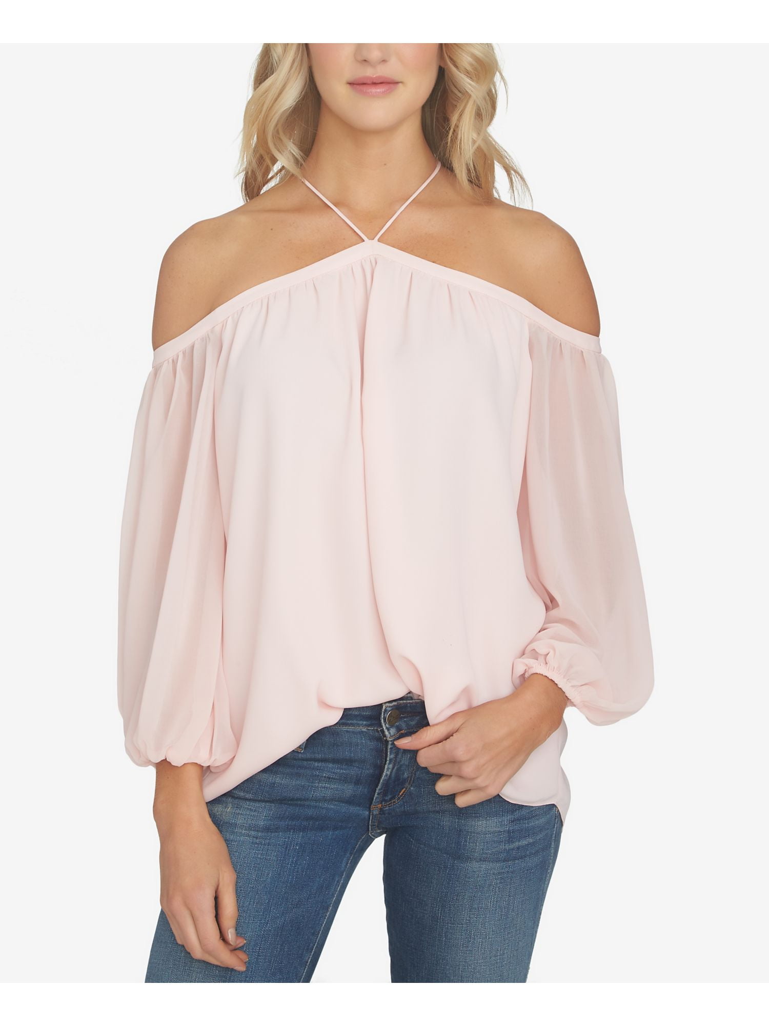 cold shoulder halter top