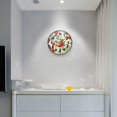 thumbnail image 5 of Yayeee Wall Clock Battery Operated 11.9" Silent Quartz Non-Ticking for Living Room Decor, Beige Apple Pattern, 5 of 8