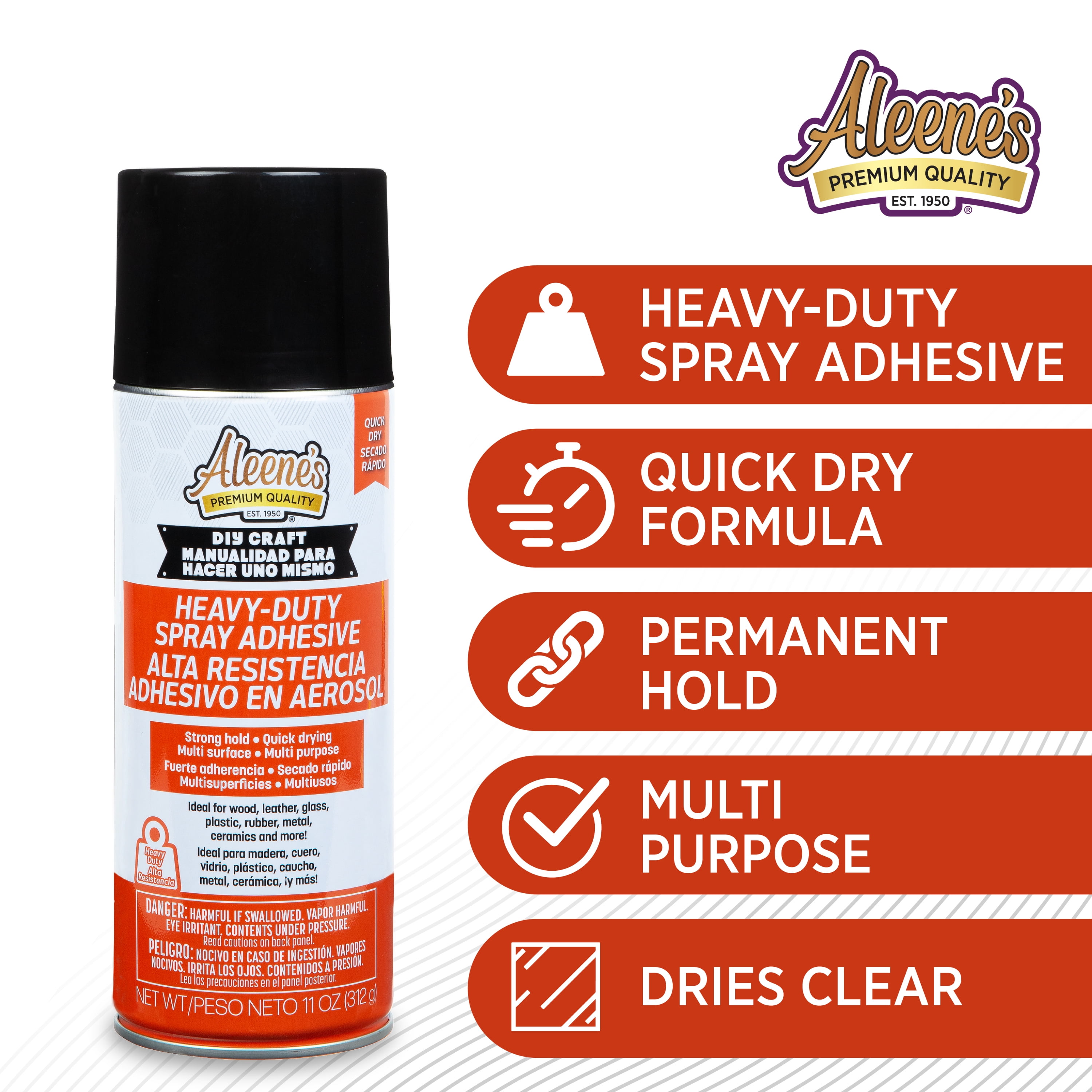 (3 pack) Aleene's DIY Craft Heavy-Duty Adhesive Spray 11 oz, Strong Hold