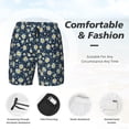 thumbnail image 5 of Haiem Daisy Floral B Mens Swim Trunks with Compression Liner 2 in 1 Swimming Shorts Stretch Swimwear Quick Dry,Board Shorts-X-Large, 5 of 9