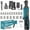 Battery * 2+multiple accessories, variant on DGB Cordless Electric Ratchet Wrench, Right Angle Power Ratchet Tool, High Torque Lithium-Ion Battery Powered, Variable Speed & Forward/Reverse Control, Ergonomic Grip for Auto Repair, DIY Projects