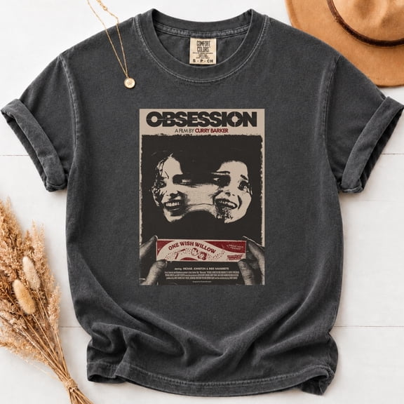 Obsession Movie Graphic T-Shirt, Gothic Horror Tee, Vintage Psychological Thriller Shirt, Retro Halloween Film Fan Gift