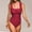 Wine, variant on MSJUHEG Women's One-piece Swimsuits,Full Coverage Slimming Swimwear,Push Up Bathing Suits for Women,Womens One Piece Swimsuits,Plus Size Swimsuit for Women,Tie Side, Army Green L