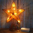 thumbnail image 3 of Decoración para árbol de Navidad CVHOMEDECO con forma de estrella brillante, color champán, 3 of 6