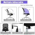 thumbnail image 6 of IPKIG Foldable Office Chair - Home Office Desk Chairs with Wheels and Flip-Up Arms - Foldable Backrest Mesh Computer Chair Adjustable Swivel Rolling Home Executive (White), 6 of 15