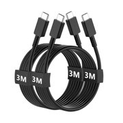 Quyaojz 3m USB C to USB C Cable for Samsung - 60w Android Phone Long Super Fast Charger Cable, Charging Leads for Samsung Galaxy S25 Ultra/S25 Plus/S24+//S22/S21/Note 20/S10///A14/A17/A54/Tablet Tab