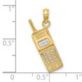 thumbnail image 2 of FJC Finejewelers 14k Two-tone Gold 3d Cell Phonetwo-color Charm, 2 of 5