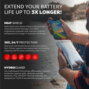PHOOZY Thermal Phone Case Apollo Series: Cell Phone Pouch Prevents Overheating from Sun Exposure, Extends Battery Life, Provides Drop Protection and Floats in Water (LARGE - SPACE Silver)