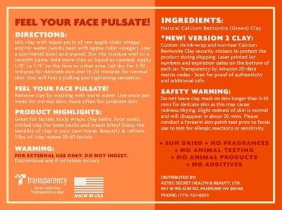 (Pack Of 3) Aztec Secret Face Healing Clay 2 Lb