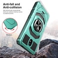 thumbnail image 6 of Dream Wireless  Nokia C100 Case Ring Car Mount Kickstand with Hybrid Hard PC Soft TPU Shockproof Protective Case - Teal & Green, 6 of 7