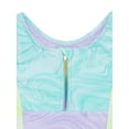 thumbnail image 3 of Wonder Nation Girls Wave Swirls Swimsuit, 1-Piece, Sizes 4-18 & Plus, 3 of 3