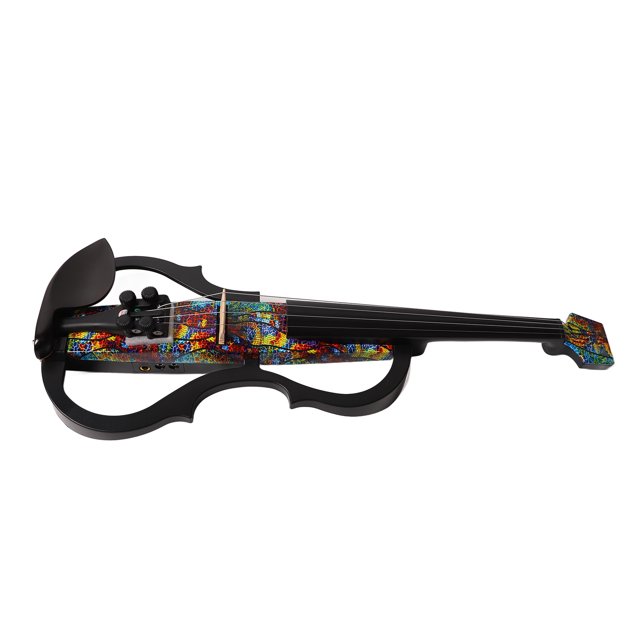 Headless Electric Violin Carbon Fiber Body Silent Fiddle ABS Edge Silent Electric Violin for Practice Performance