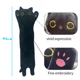 thumbnail image 5 of Lindos juguetes de peluche de gato negro, suaves y esponjosos animales, muñecos de gato largos, almohada de peluche de dibujos animados Kawaii para dormir, regalos para niños, 5 of 5