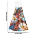 thumbnail image 6 of Yayeee Kitchen Hanging Hand Towels Set of 2 with Loop Bathroom Absorbent Tie Towel, Vibrant Floral, 6 of 7