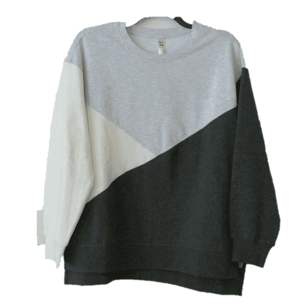 Green Tea Green Tea Women’s Color Block Sweatshirt TriColor Side