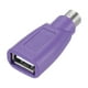 thumbnail image 1 of Adaptador de PS/2 a USB, Adaptador de PS/2 hembra a macho USB para ratón y teclado con cable para PC de escritorio, laptop, notebook, púrpura, 1 of 7