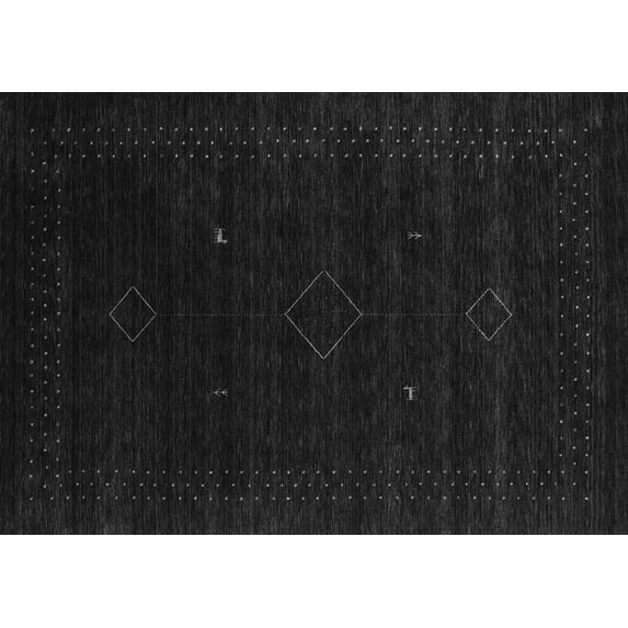 Ahgly Company Indoor Rectangle Abstract Gray Contemporary Area Rugs, 3' x 5'