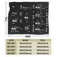 thumbnail image 3 of Cute Math Teacher Equation Skeleton Math Blanket Gifts For Kids Adults - Lightweight Throw Blanket For Bedroom Living Room Decor Soft Fuzzy Fleece Cozy Plush Bed Couch 80"X60", 3 of 7