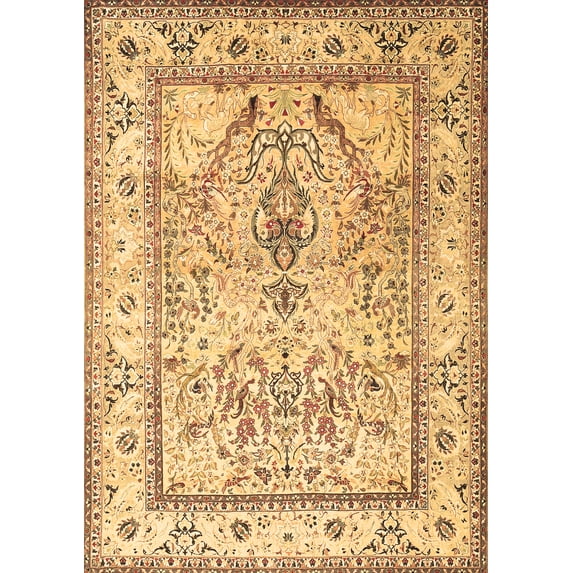 Ahgly Company Indoor Rectangle Persian Brown Traditional Area Rugs, 8' x 10'