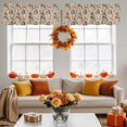 thumbnail image 4 of Kitchen Cafe Valance Curtain for Small Windows,Autumn Farm Cartoon Mushroom Rod Pocket Short Valances,60x18in, 4 of 9