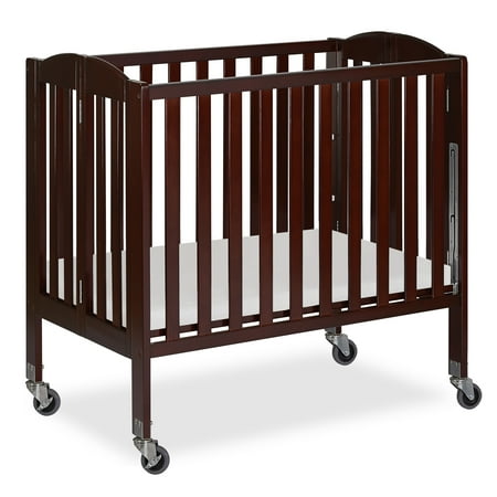 Dream On Me Birch 3-in-1 Folding Portable Mini Crib, Espresso