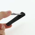 thumbnail image 2 of Unique Bargains Portable Large Flat Mouth Fish Scale Pattern Nail Clippers Black, 2 of 6