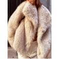 thumbnail image 6 of Women'S Faux Fur Coat Faux Fur Jacket Long Sleeve Lapel Winter Jackets Parka Short Coat Apricot Color S, 6 of 9